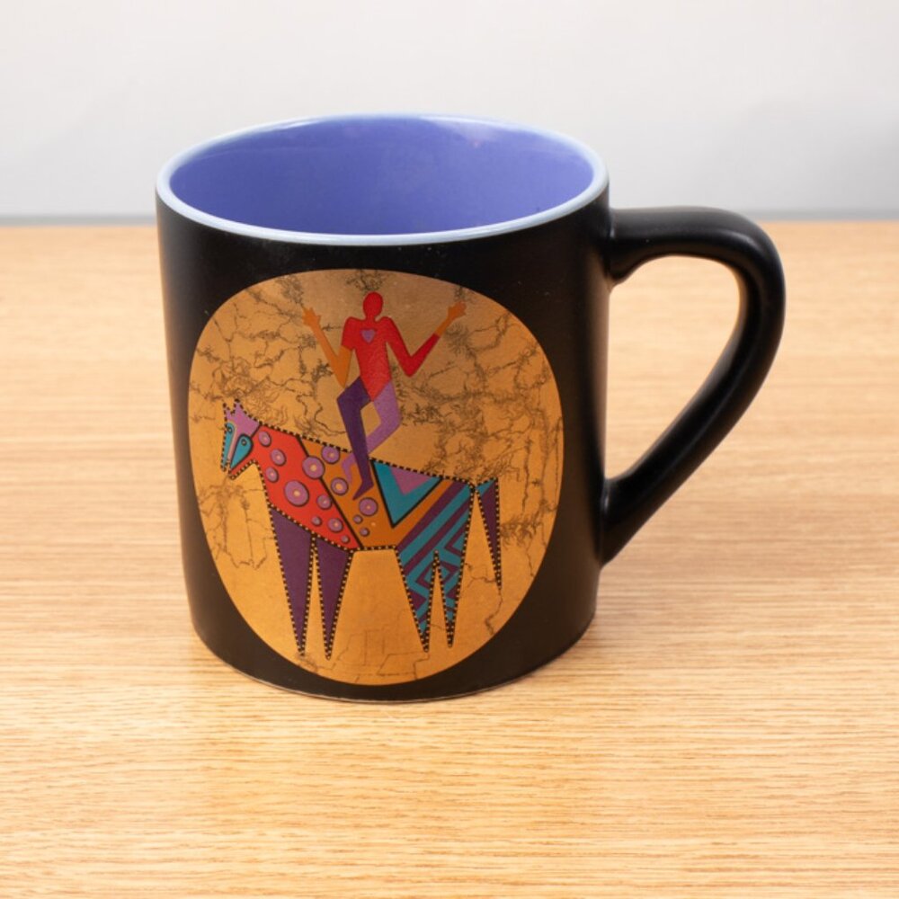 Laurel Burch Free Spirit Dancing In The Autumn Moon Mug Black